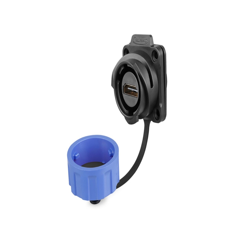 Elecbee YM-24 HDMI面板安装插座 IP68 带保护盖