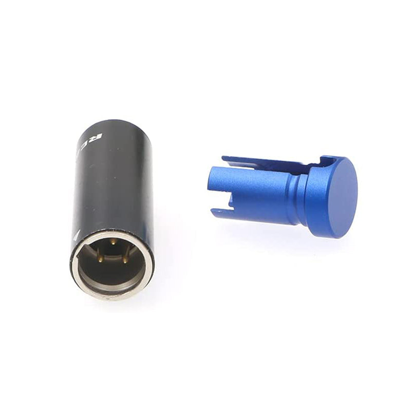 Low-Profile 3 Pin Male Mini XLR Connector Original Plug for Audio Microphone Cable Elecbee Cables  Blue/ Red/ Green/ Black