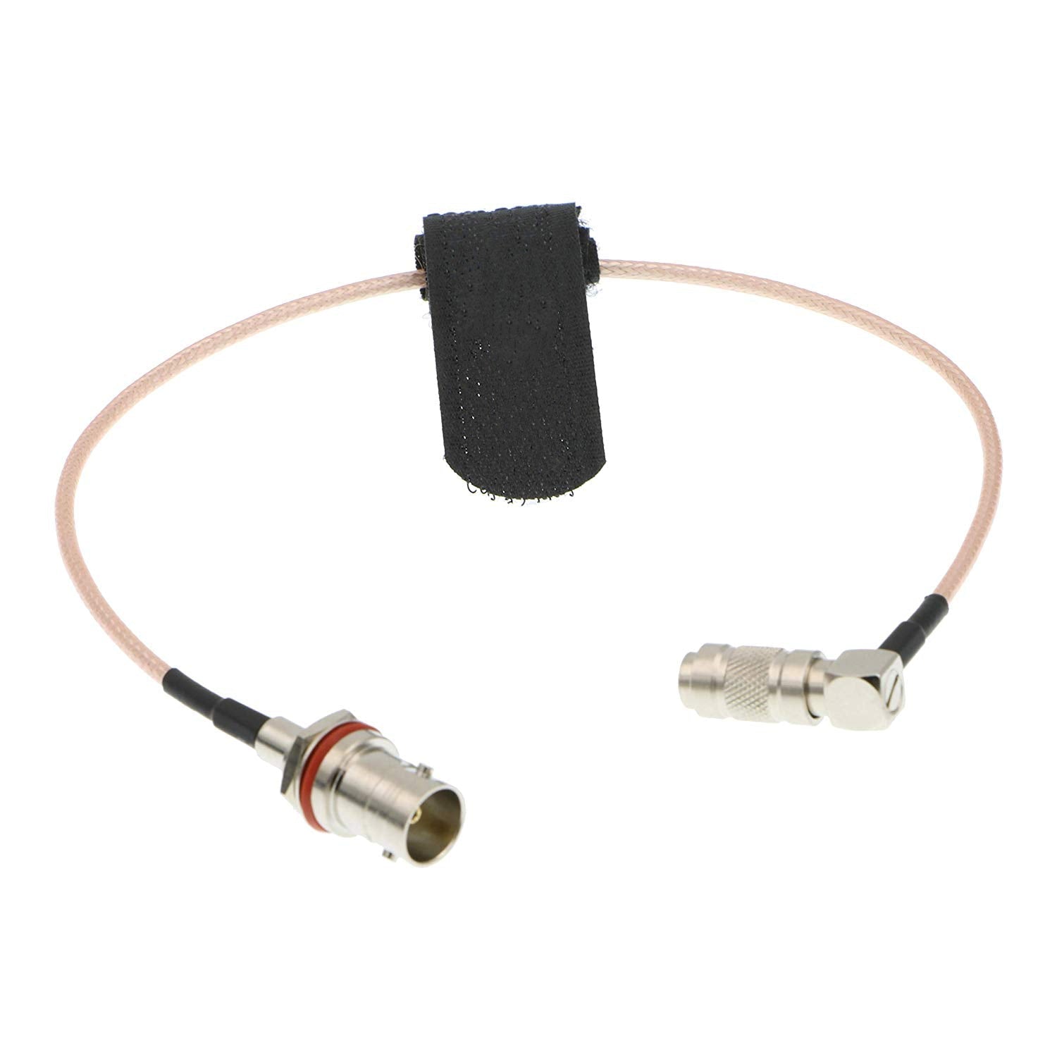 Elecbee Cables BNC Female to DIN 1.0 2.3 Male Right Angle RG179 75Ohm Cable for Blackmagic 30CM