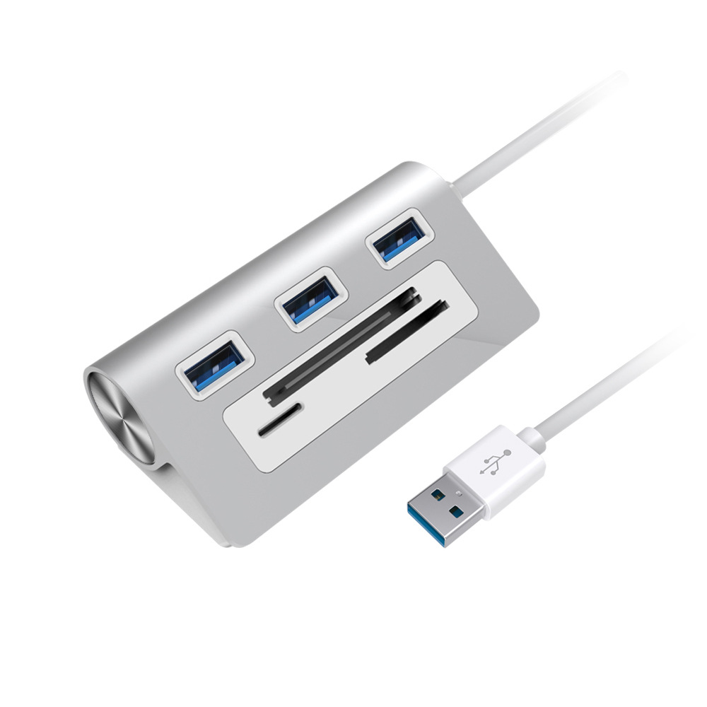 Elecbee Rocketek集线器USB3.0分线器HUB一拖三SD/CF/TF卡读卡器拓扩展坞