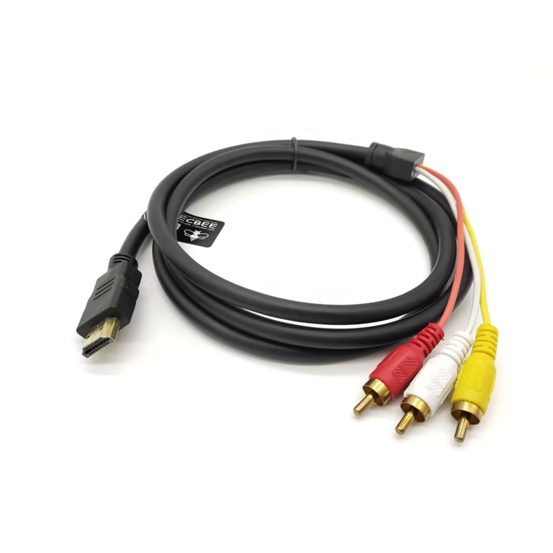Elecbee 1.5M HDMI to 3 RCA Cable - 1080P High Definition Transmission