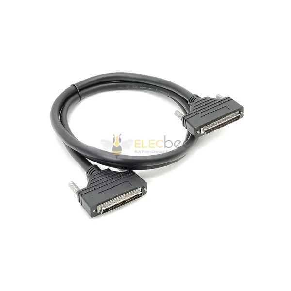 Elecbee Câble Mâle Droit VHDCI 68Pin Vers Mâle Droit SCSI-3 HPDP68Pin - Longueur 1,5m, Connecteur Haute Performance