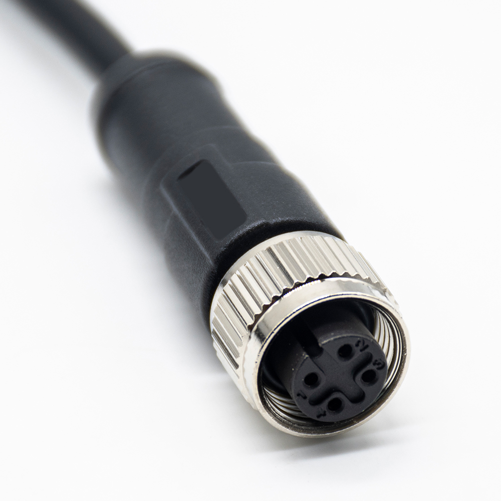 Elecbee M12 4 Pin A Code Female to USB 2.0 A Male M12 to USB Cable Assembly 3M AWG26