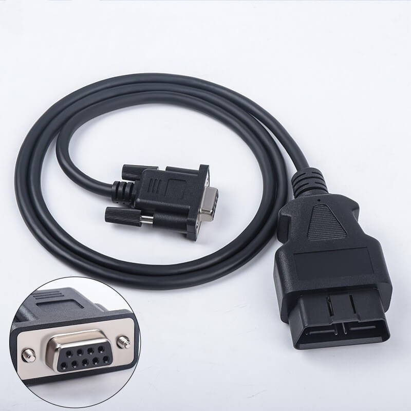 Elecbee OBD2 16 Pin Male To DB9 Female Rs232 OBD2 Cable Length 1.1M