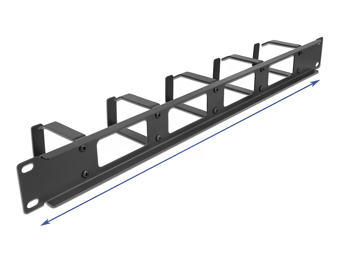 Elecbee 19″ Cable Management Routing Panel with 4 openings and 5 hooks ...
