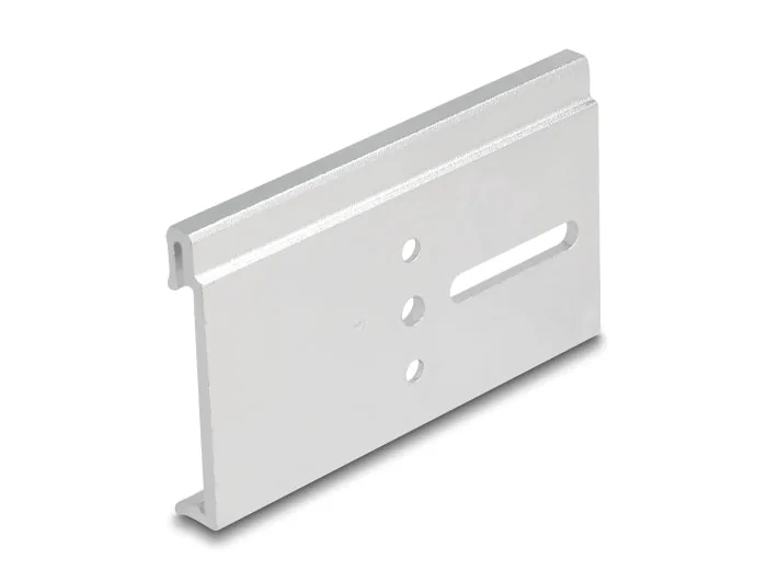 Elecbee Aluminium Mounting Clip for DIN Rail 80.0 x 47.8 mm silver