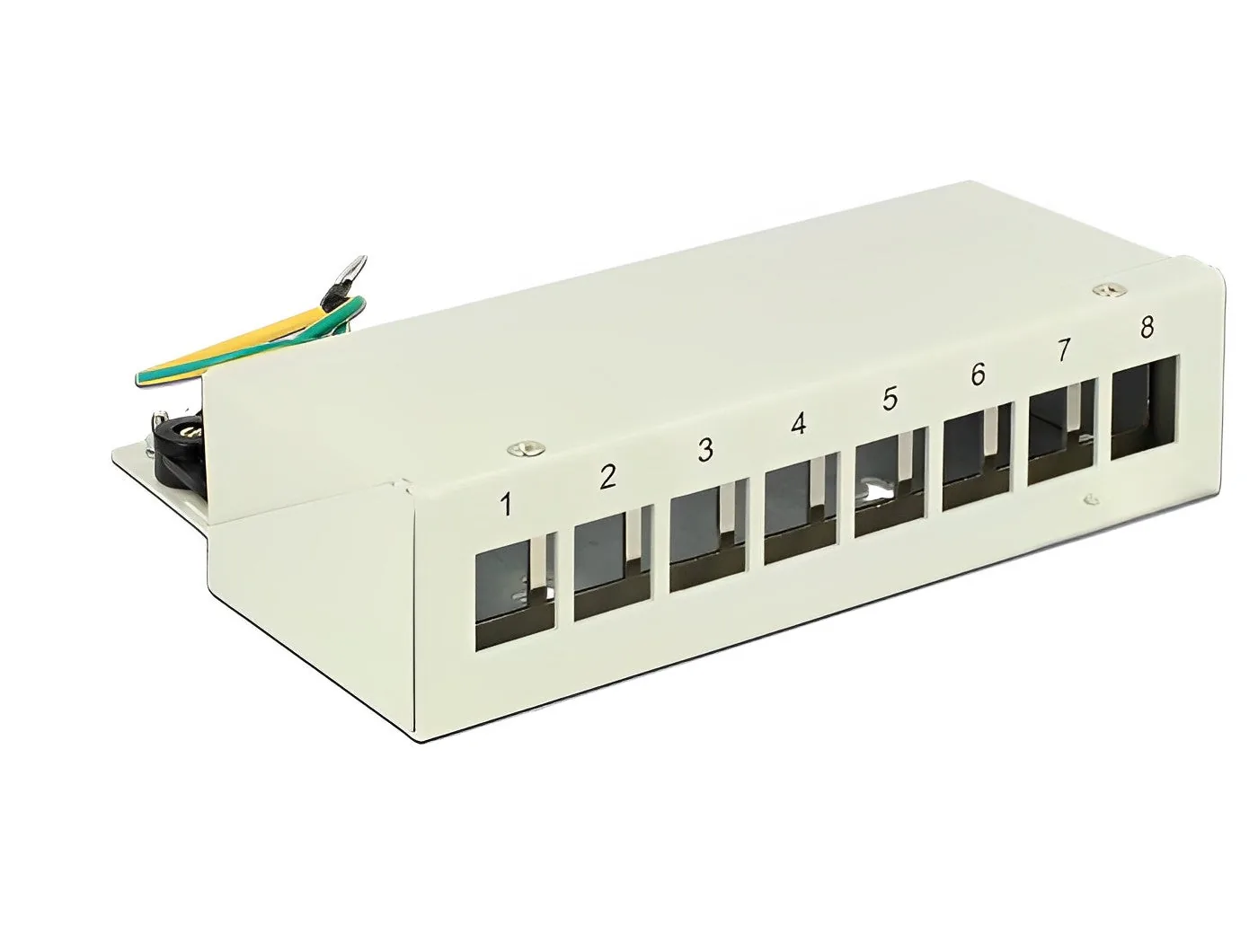 Elecbee Keystone 데스크탑 패치 패널 8 포트 블랙