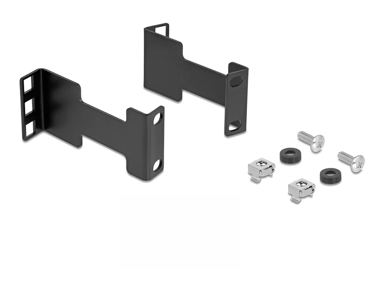 Kit de montage de l'adaptateur de détente de la profondeur du support pour étendre la profondeur de montage jusqu'à 10 cm 1U noir