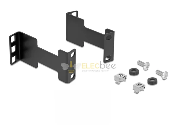 エレキビーサーバーラック深度拡張アダプター取り付けキット、最大10cm 1Uブラックの取り付け深度を延長