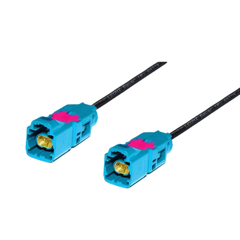 Elecbee H-MTD Single Port Plug to Plug E6S10A-1BZZ5-Z Automotive Ethernet Cable Assembly with 1M DACAR 647-4 Wire 100Ω Shielded Twisted Pair Cable