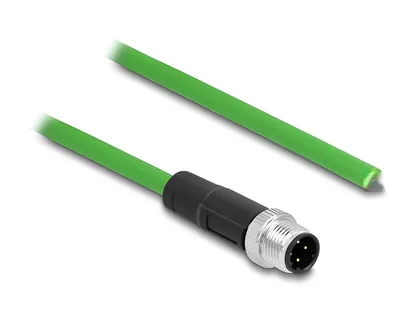 Elecbee Network kablosu M12 D kodlu 4 pini açma tel uç TPU 2 m