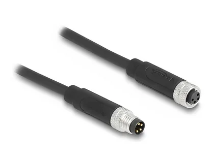 Elecbee M8 Coded 4 pin Cable macho a pólmeros femeninos PUR (TPU) 1 m