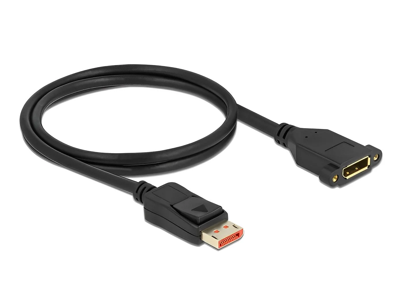 Elecbee DisplayPort extension cable panel-mount 8K 60 Hz 1 m