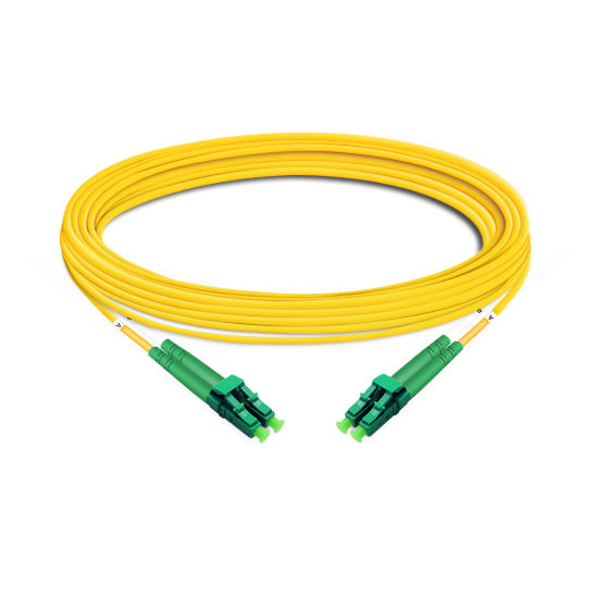 Cable de fibra óptica Elecbee de 7 m (23 pies) dúplex OS2 monomodo LC APC a LC APC PVC (OFNR)