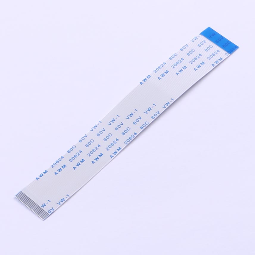 Elecbee FFC Cable 0.5mm Pitch 30 Pin 100mm Length Opposite Side 4mm Exposed Ends 8mm Stiffener Tin Plated