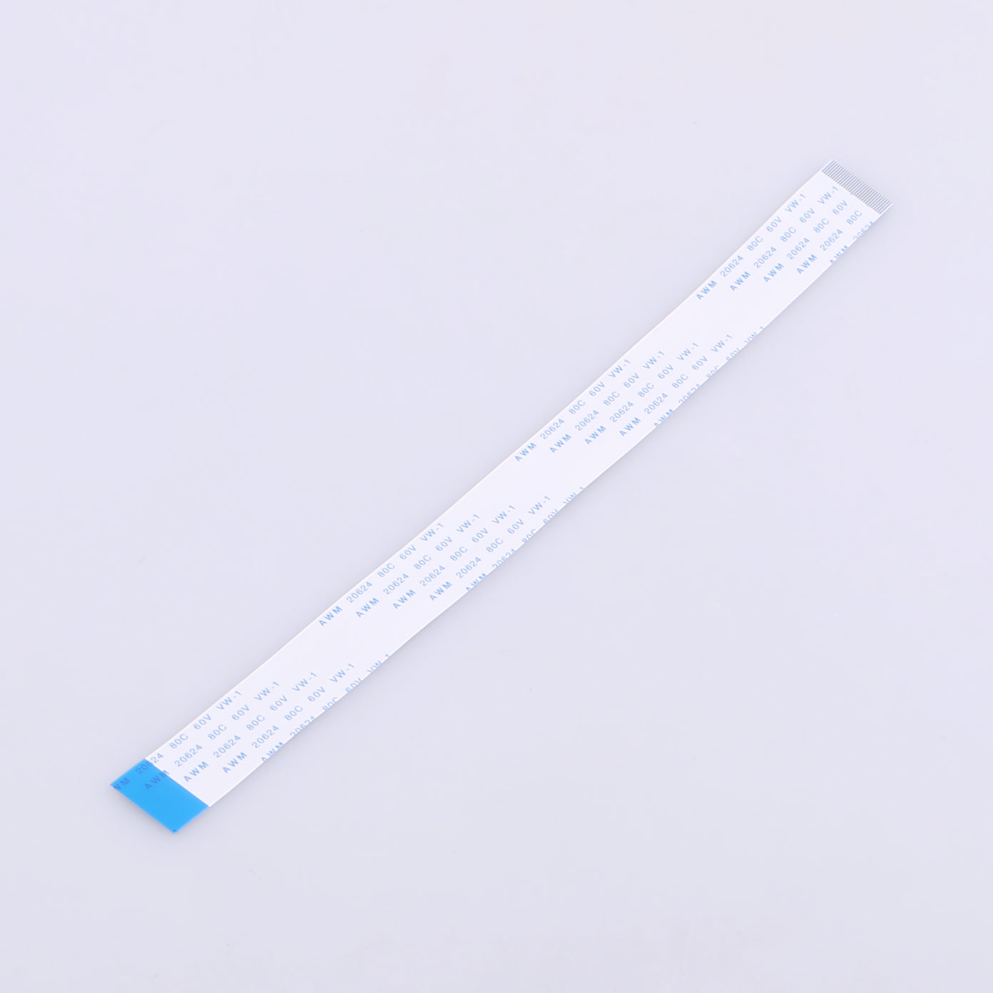 Elecbee FFC Cable 0.5mm Pitch 30 Pin 200mm Length Opposite Side 4mm Exposed Ends 8mm Stiffener Tin Plated