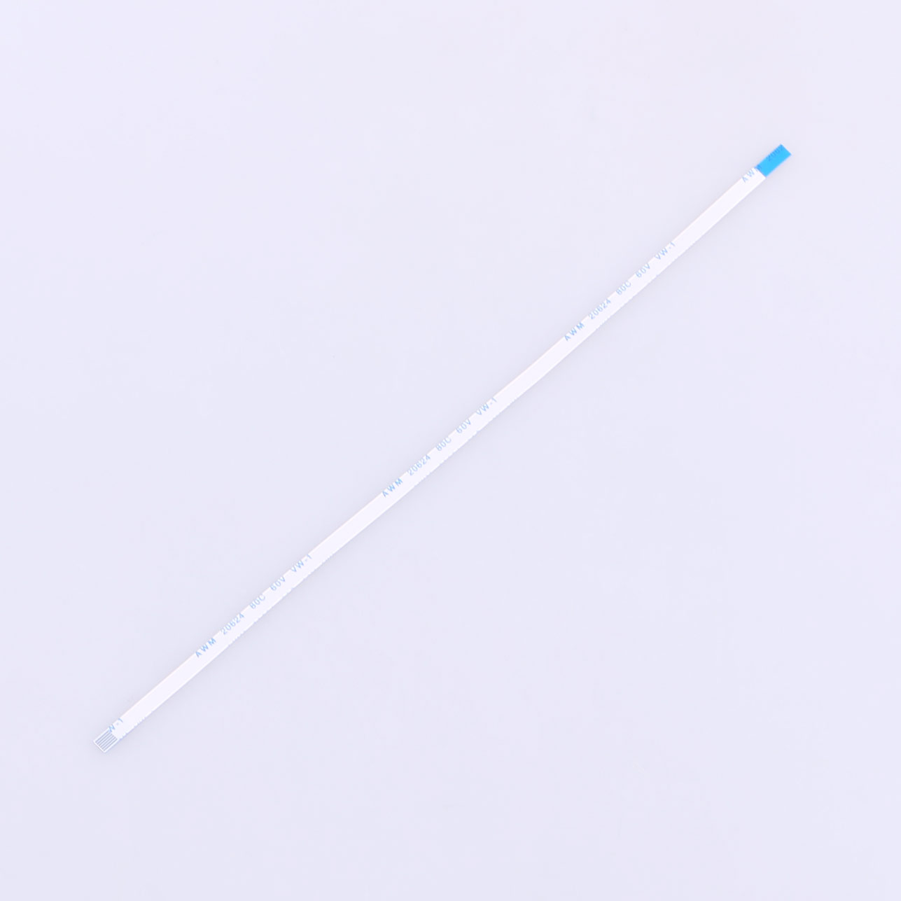 Elecbee FFC Cable 0.5mm Pitch 6 Pin 200mm Length Opposite Side 4mm Exposed Ends 8mm Stiffener Tin Plated