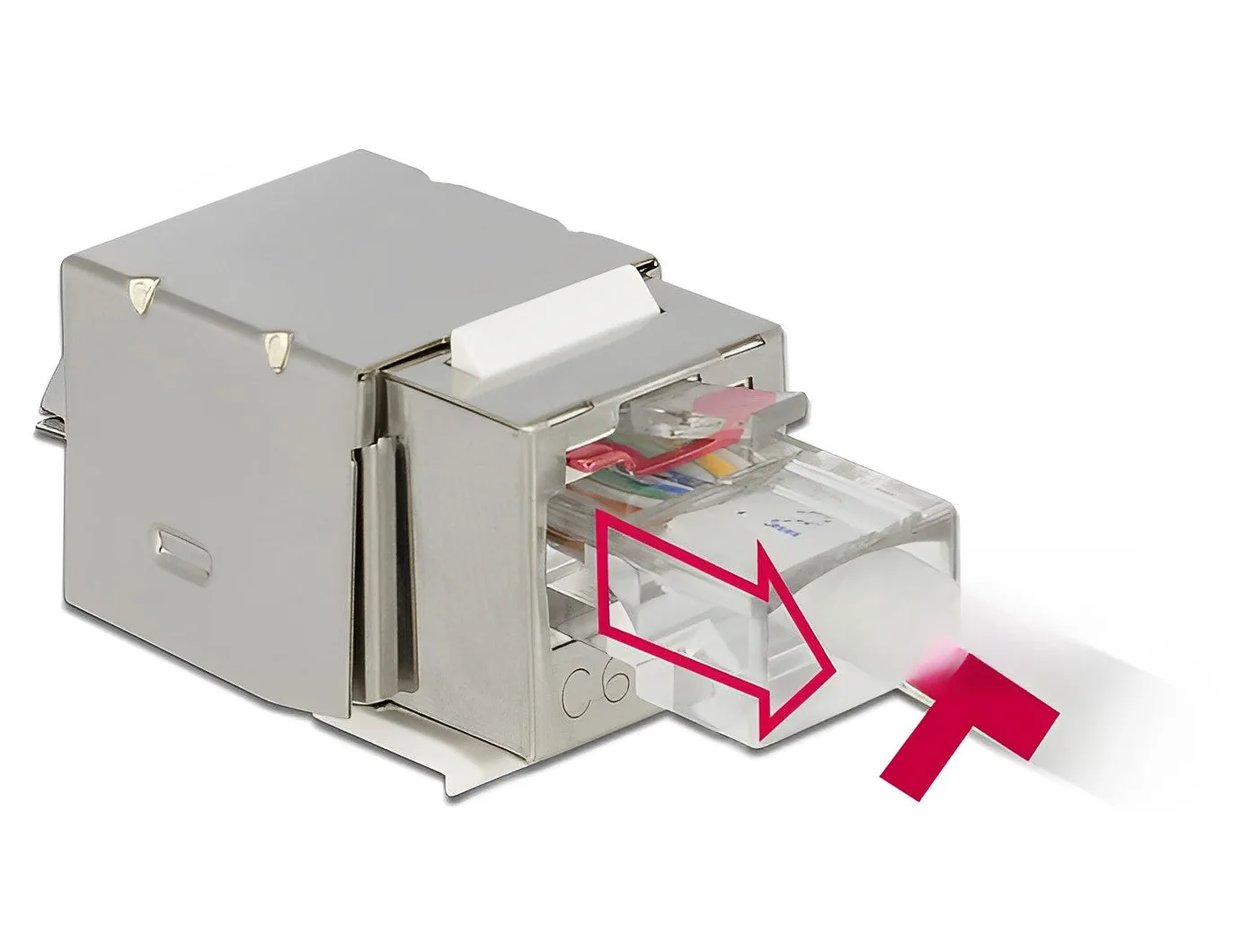 Cat.6 Keystone Module RJ45 to LSA - Tool-Free Installation