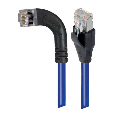 LAN Kabel 30 cm 8P8C Stecker zu Buchse Winkel Schraube Adapter in Schwarz
