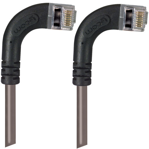 Elecbee RJ45 Male Pin Right Angle,Right Exit To RJ45 Male Pin Right Angle,Right Exit 3ft Shielded Gray
