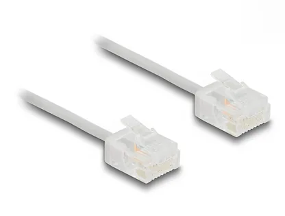 Elecbee RJ45 Network Cable Cat.6 UTP Ultra Slim 0.3 m grey with short plugs