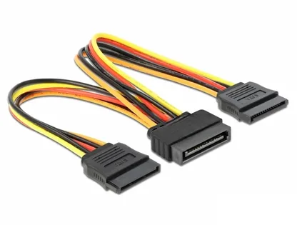 Elecbee Cable Power SATA 15 pin plug > 2 x Power SATA 15 pin receptacle 15 cm