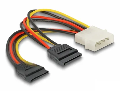 Elecbee Cable SATA 15 pin HDD 2 x to 4 pin male