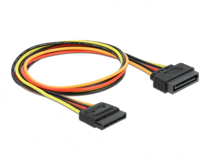 Elecbee Extension Cable Power SATA 15 Pin male > SATA 15 Pin female 30 cm