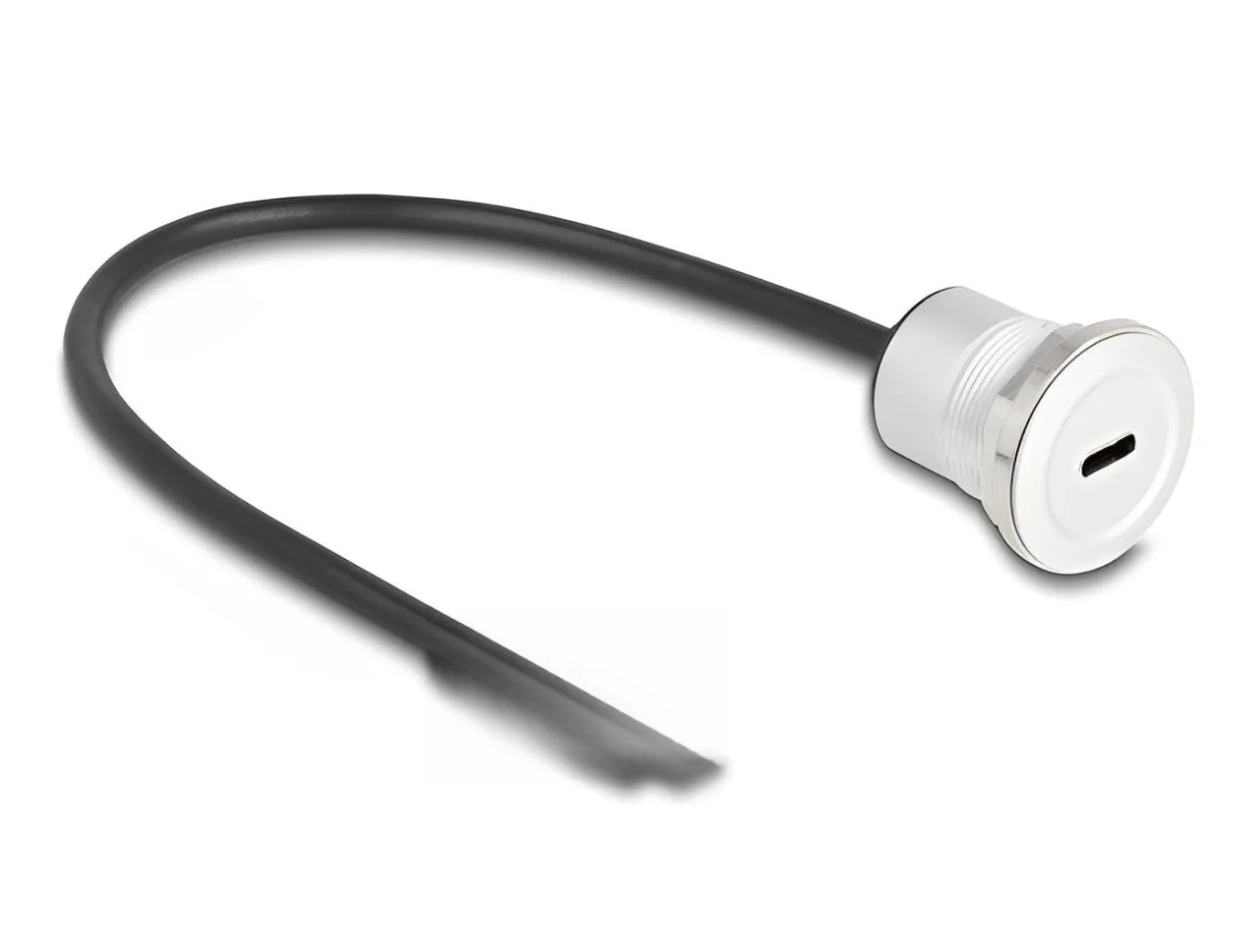 Elecbee USB 10 Gbps Type-C built-in female with cable plug 30 cm aluminium