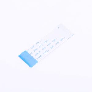 1.0mm Pitch FFC Cable, Opposite Side Contacts, 50mm Total Length, 4mm Exposed Ends, 8mm Stiffener, Tin Plating, 14 Pins