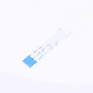 1.0mm Pitch FFC Cable, Opposite Side Contacts, 50mm Total Length, 4mm Exposed Ends, 8mm Stiffener, Tin Plating, 8 Pins
