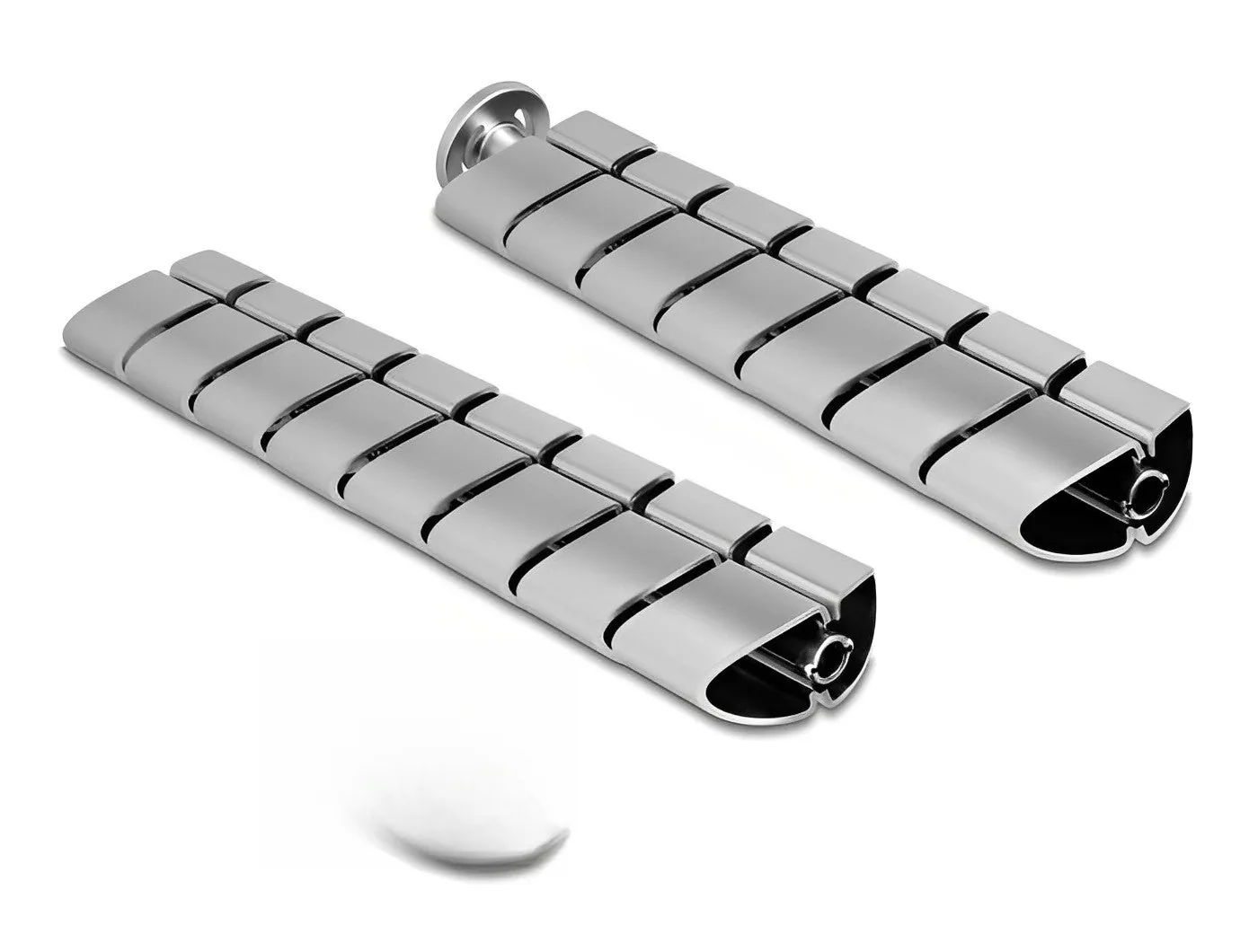 Condînement de câble d'électrobe pour bureau 740 x 75 mm de hauteur réglable en argent