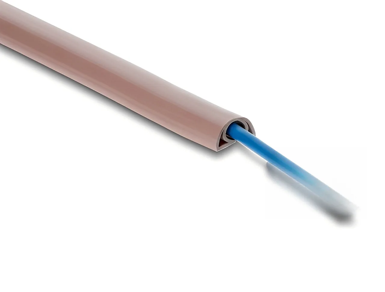 Câble d'électrobec Cable Conduc PVC flexible 20 x 10 mm - longueur 2 m brun