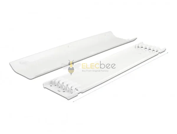 Elecbee Kabel Selbstklebend mit Kabelbefestigen 85 x 10 mm - Länge 300 mm 2 Stück weiß