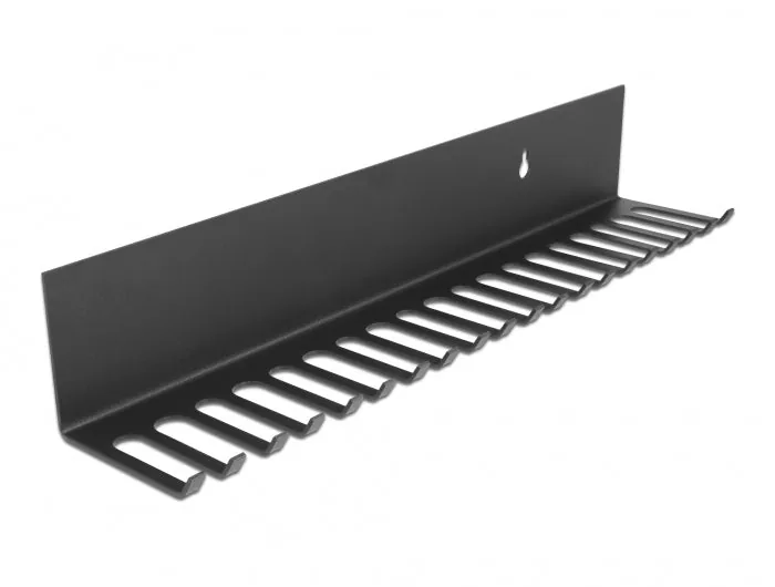 Porte-câble d'électrobe 318 x 65 mm pour montage mural noir