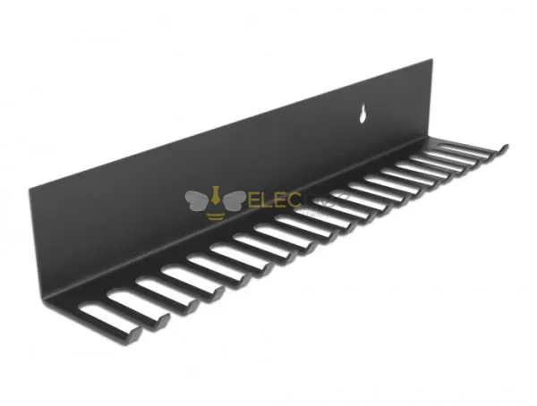 Elecbee Kabelhalter 318 x 65 mm für Wandmontage schwarz