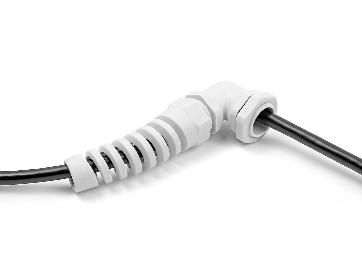 Elecbee Cable Gland with strain relief 90° angled PG13.5 grey