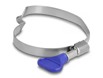 Elecbee Butterfly Hose Clamp stainless 400 steel with bridge right-handed 50 - 65 mm 5 pieces