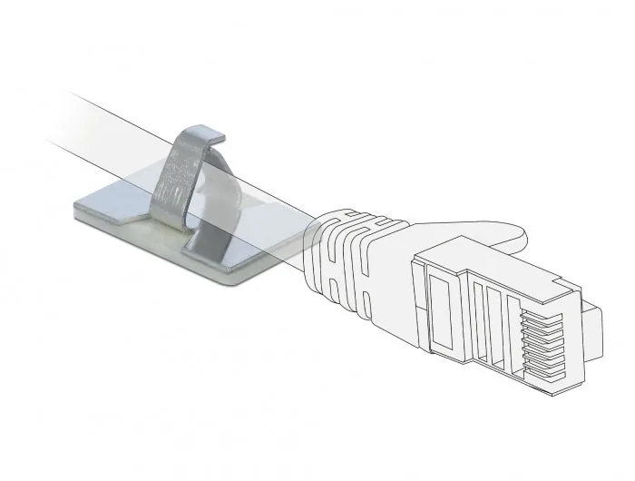 Elecbee Cable clamp self-adhesive aluminium 10 pieces