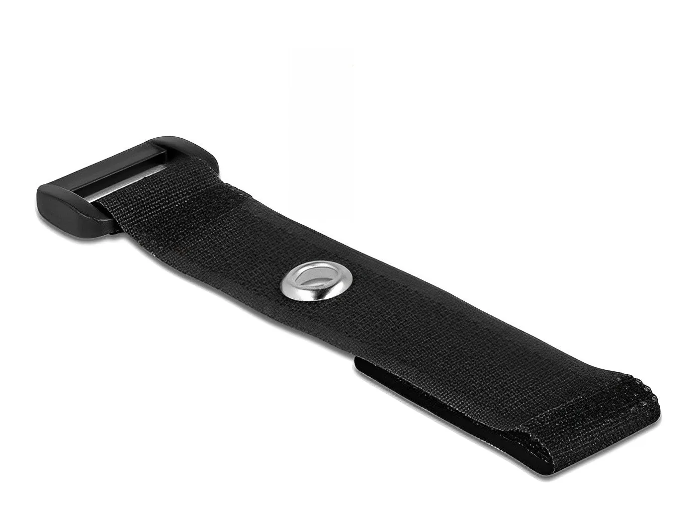 Elecbee Hook-and-loop cable tie with Loop and Fastening Eyelet L 150 x W 20 mm black 5 pieces