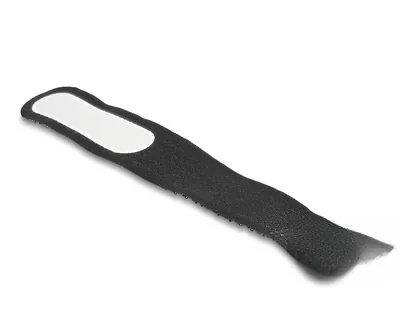 Elecbee Hook-and-loop cable tie with loop and label tap L 127 x W 20 mm black 5 pieces