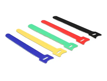 Elecbee Hook-and-loop fasteners coloured L 150 x W 12 mm 10 pieces