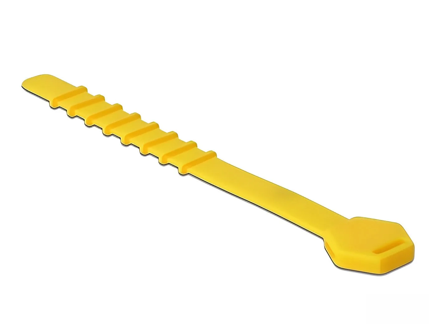 Elecbee Silicone Cable Ties reusable 10 pieces yellow