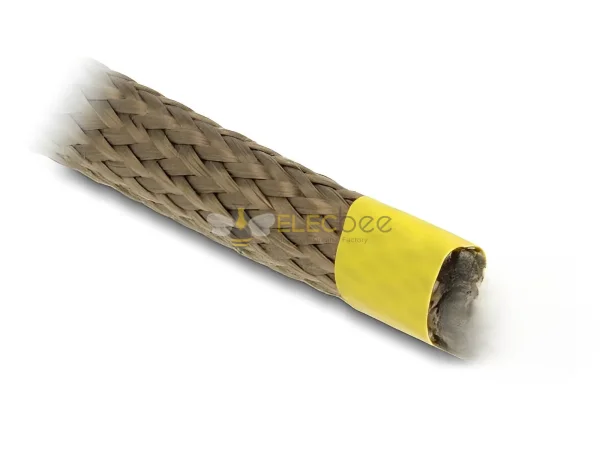 Elecbee Braided Sleeve made of basalt fibers 2 m x 10 mm brown