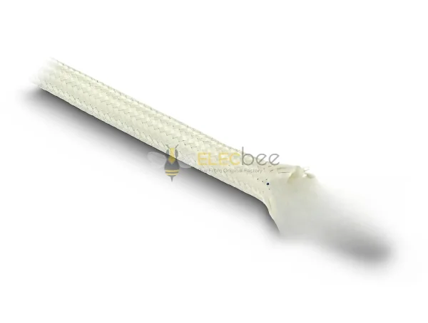 Elecbee Braided Sleeve made of nomex fibers 2 m x 10 mm white