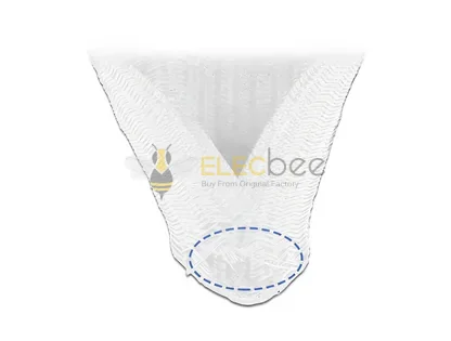 Elecbee Braided Sleeve self-closing 2 m x 9 mm white