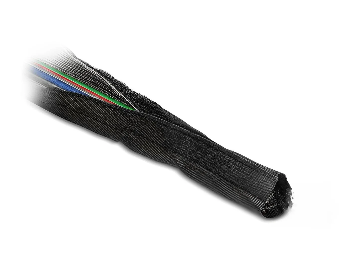 Elecbee EMI Shielding braided sleeve with hook-and-loop fastener heat resistant 1 m x 16 mm black