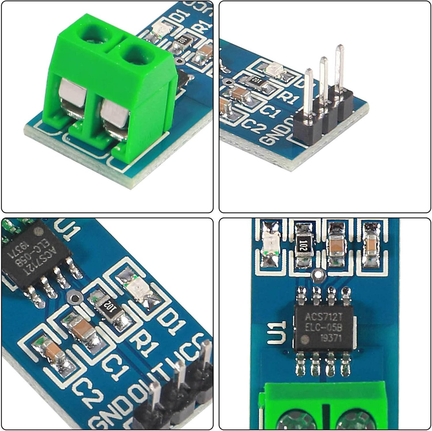 3PCS 5A Range Current Sensor ACS712 Module AC/DC for Arduino