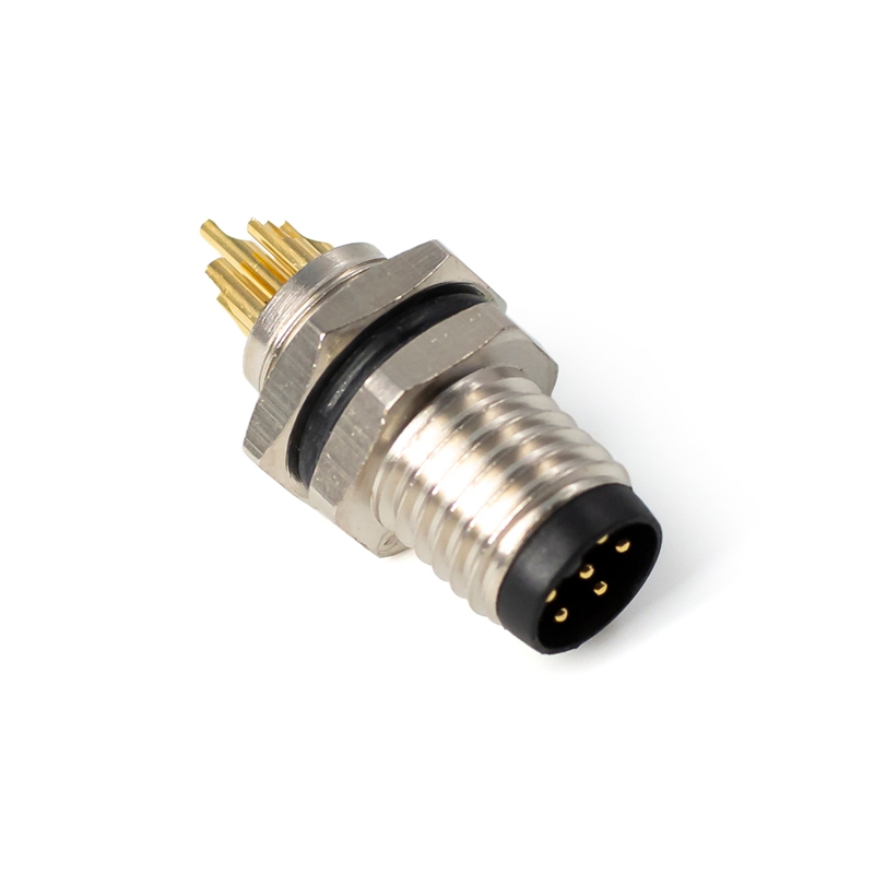 Elecbee 10pcs M8 Circular Connector Back Mount 6 Pin Male Solder Cable Connector