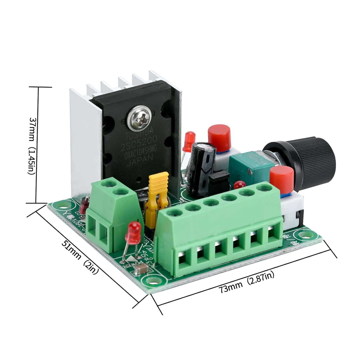 Elecbee DC 5-12V/15-160V Stepper Motor Drive, PWM Adjustable Stepper Motor Controller Signal Generator Speed Regulator